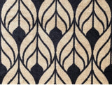2' X 3' Graphite and Tan Abstract Leaves Washable Floor Mat - Homeroots - Flyclothing LLC