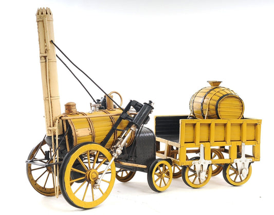 c1829 Yellow Rocket Steam Engine Model Sculpture - Homeroots