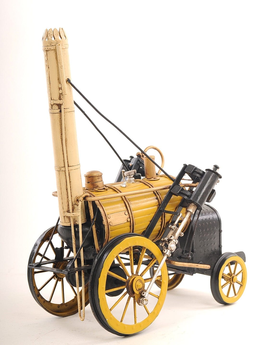 c1829 Yellow Rocket Steam Engine Model Sculpture - Homeroots
