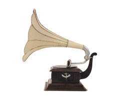 c1911 HMV Gramophone Built to Scale Model Sculpture - Homeroots