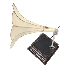 c1911 HMV Gramophone Built to Scale Model Sculpture - Homeroots