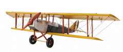 8" Yellow Red And Gray Metal Hand Painted AirPlane - Homeroots