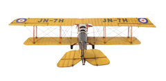 8" Yellow Red And Gray Metal Hand Painted AirPlane - Homeroots