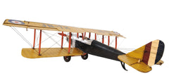 8" Yellow Red And Gray Metal Hand Painted AirPlane - Homeroots
