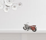 6" Grey Metal Hand Painted Decorative Motorcycle - Homeroots