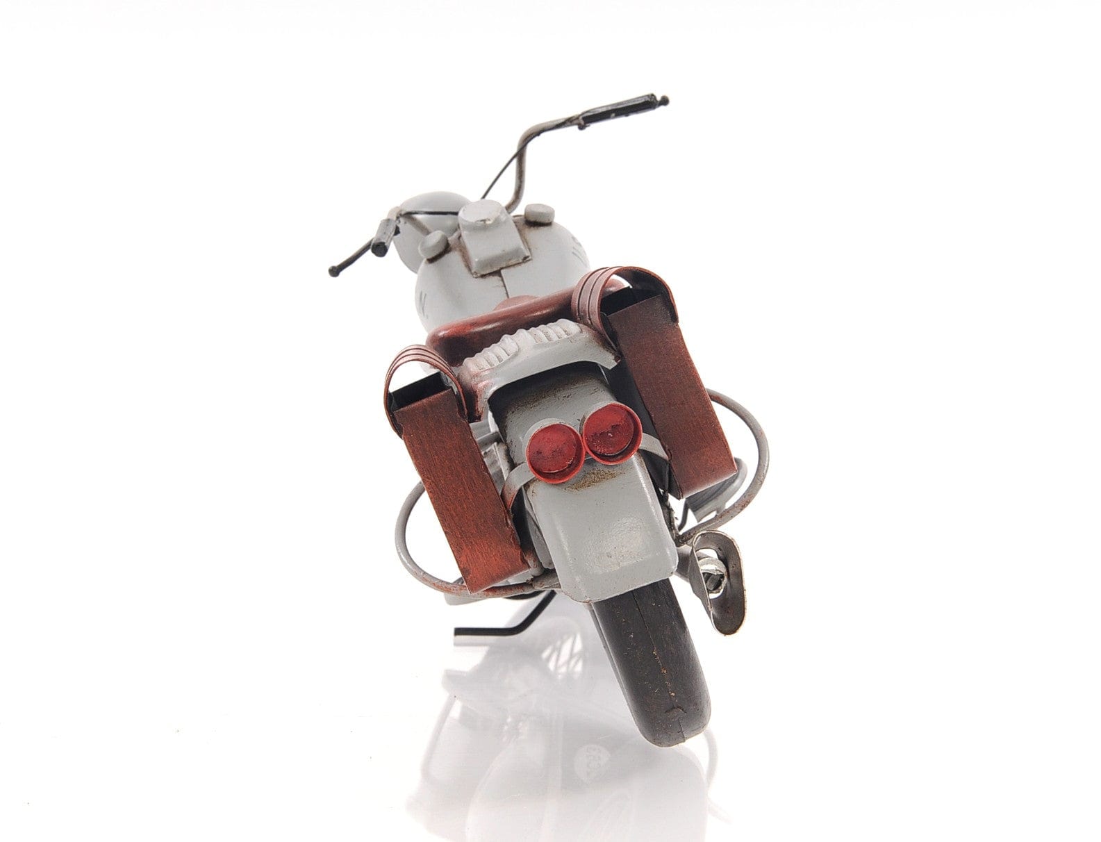 6" Grey Metal Hand Painted Decorative Motorcycle - Homeroots