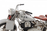 6" Grey Metal Hand Painted Decorative Motorcycle - Homeroots - Flyclothing LLC