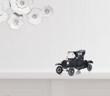 7" Black Metal Hand Painted Decorative Car - Homeroots