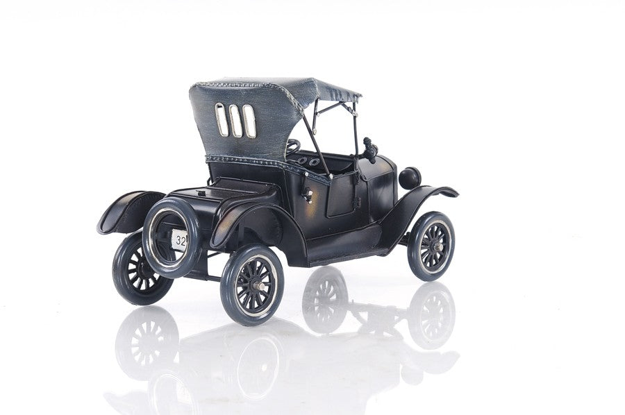 7" Black Metal Hand Painted Decorative Car - Homeroots - Flyclothing LLC