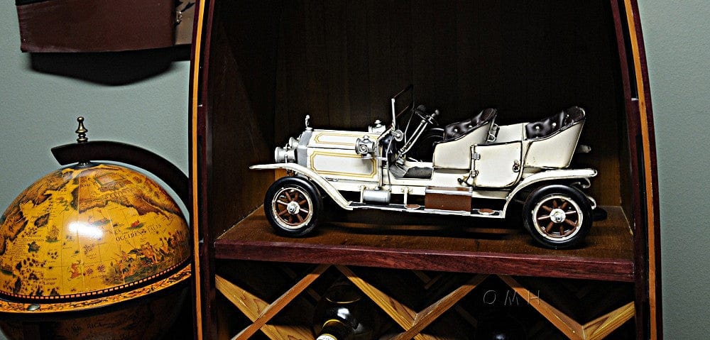 8" Silver Metal c1909 Rolls Royce Hand Painted Decorative Car - Homeroots - Flyclothing LLC