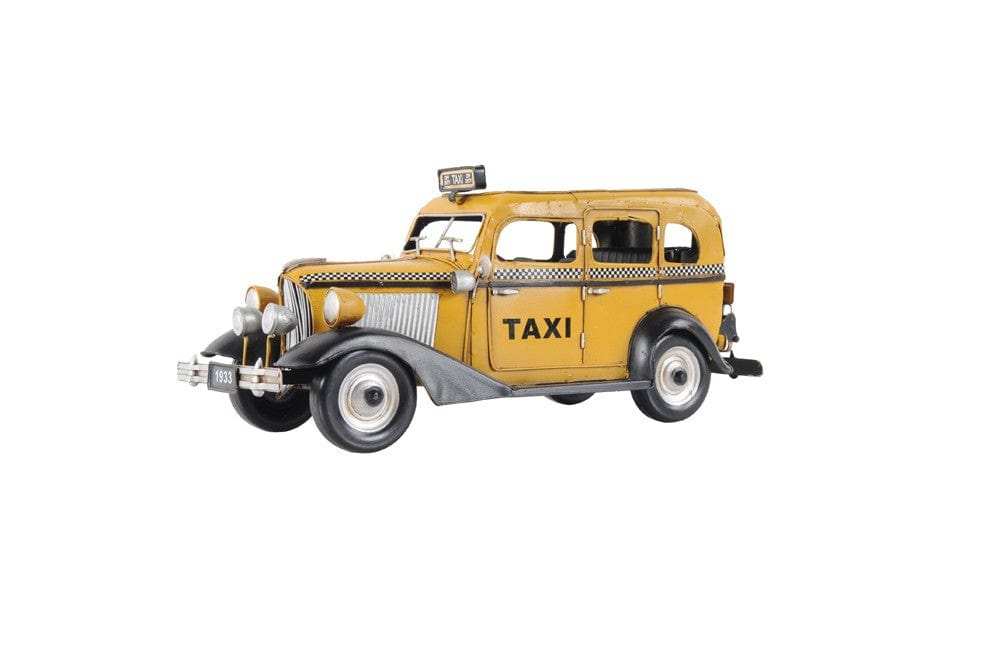 c1933 Vintage Checker Taxi Cab Model Sculpture - Homeroots - Flyclothing LLC