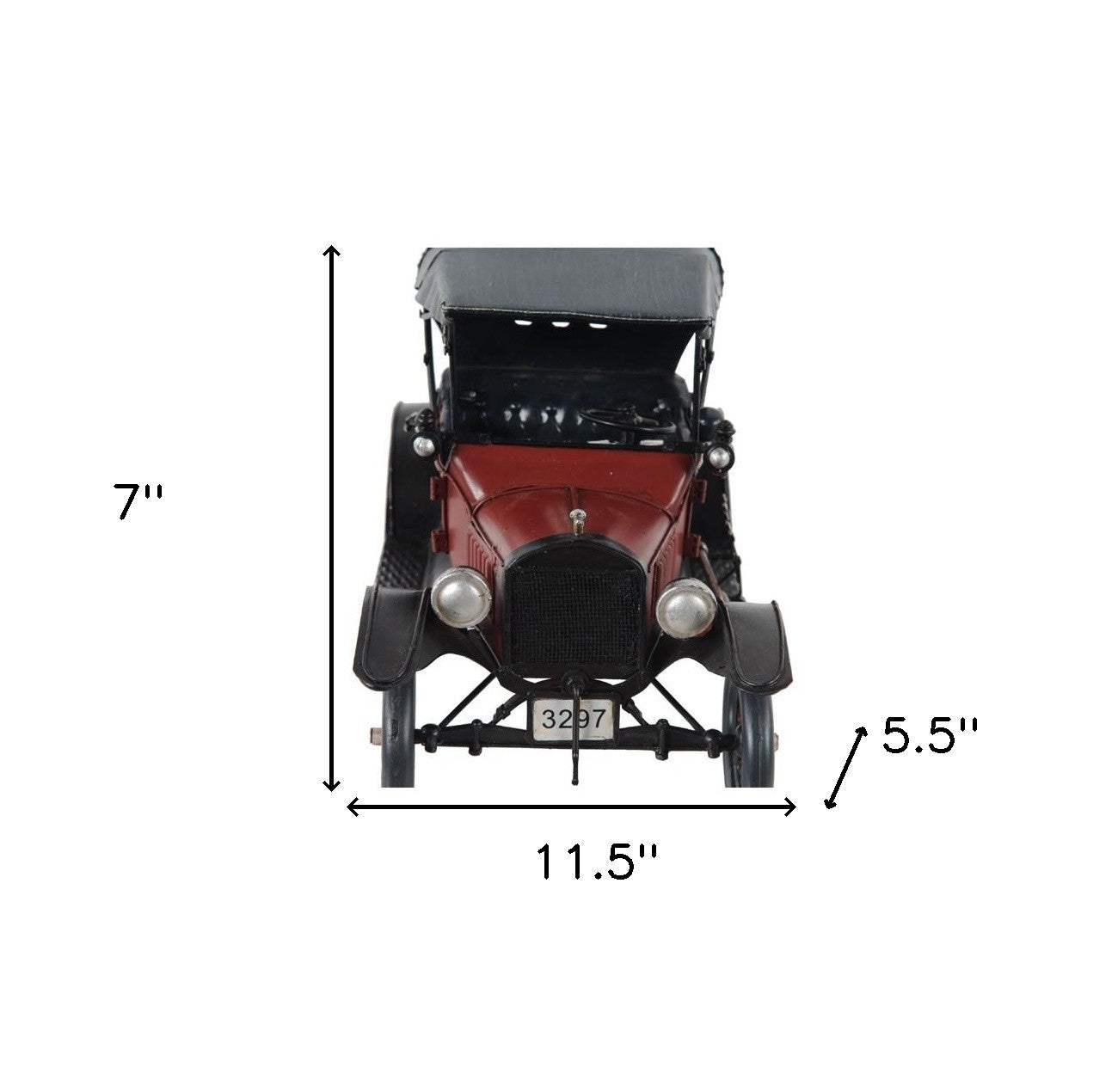 c1924 Red Ford Model T Car Sculpture - Homeroots - Flyclothing LLC