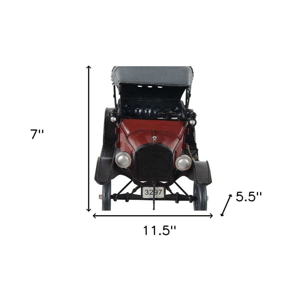 c1924 Red Ford Model T Car Sculpture - Homeroots - Flyclothing LLC