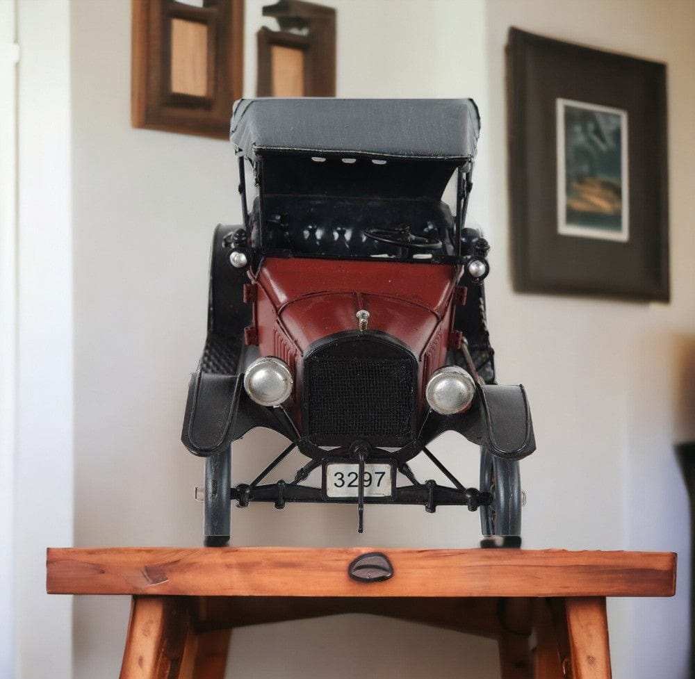 c1924 Red Ford Model T Car Sculpture - Homeroots - Flyclothing LLC