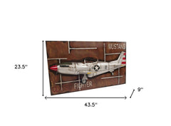 c1943 Grey Mustang P51 Frame - Homeroots