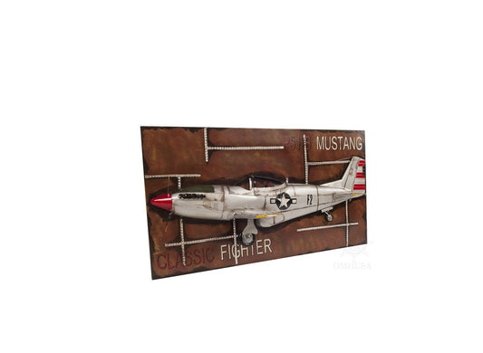 c1943 Grey Mustang P51 Frame - Homeroots