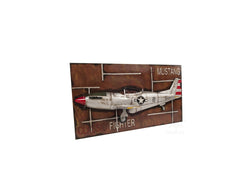 c1943 Grey Mustang P51 Frame - Homeroots