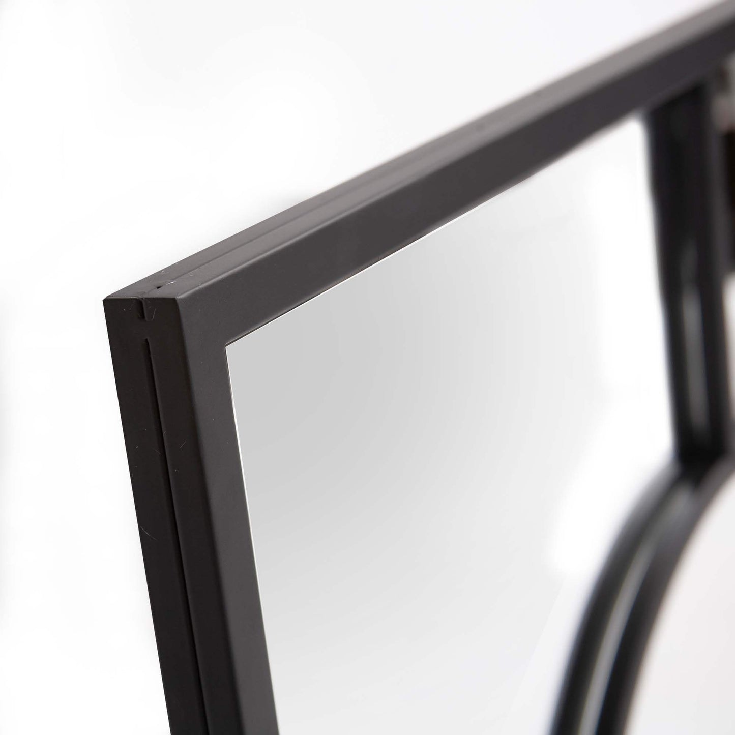 Graphite Geometric Design Square Metal Wall Mirror - Homeroots - Flyclothing LLC