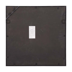 Graphite Geometric Design Square Metal Wall Mirror - Homeroots