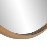 20" Antiqued Brass Round Metal Framed Accent Mirror - Homeroots - Flyclothing LLC