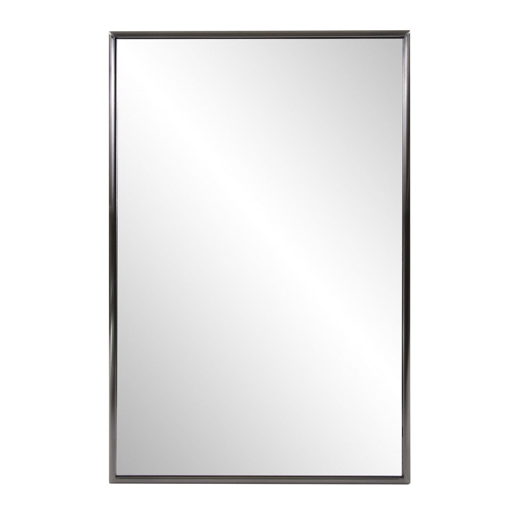 Brushed Titanium Rectangular Wall Mirror - Homeroots