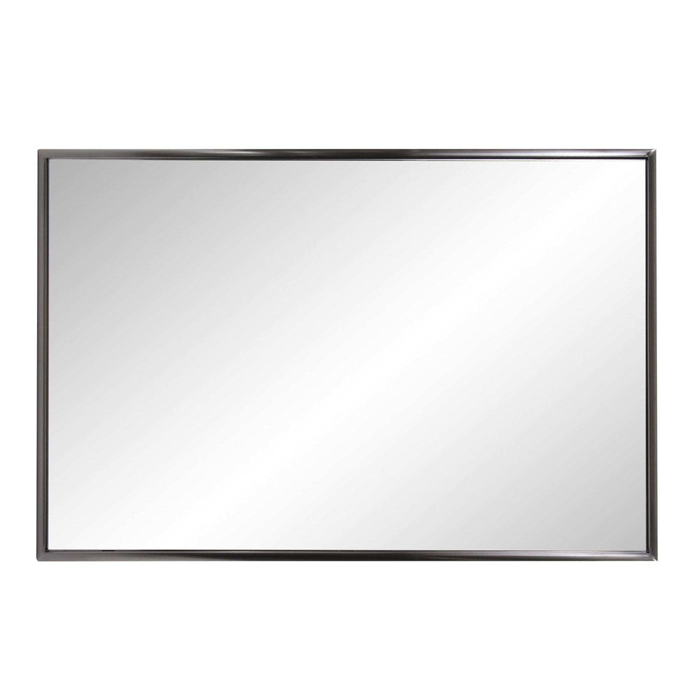 Brushed Titanium Rectangular Wall Mirror - Homeroots - Flyclothing LLC