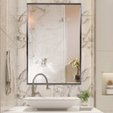 Brushed Titanium Rectangular Wall Mirror - Homeroots - Flyclothing LLC