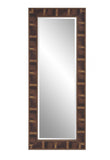 Rich Rustic Brown Faux Wood Full Body Wall Mirror - Homeroots