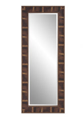 Rich Rustic Brown Faux Wood Full Body Wall Mirror - Homeroots