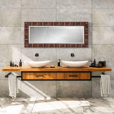 Rich Rustic Brown Faux Wood Full Body Wall Mirror - Homeroots - Flyclothing LLC