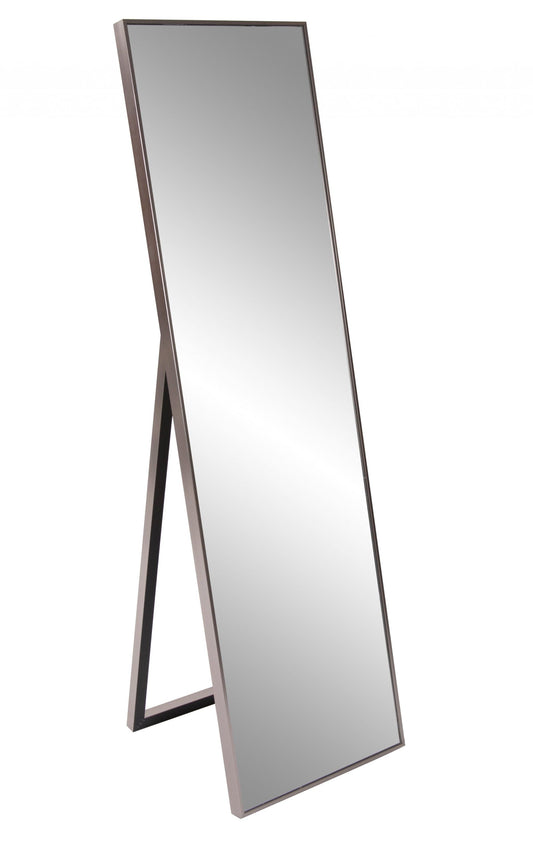 Sleek Brushed Brass Rectangular Full Length Standing Mirror - Homeroots