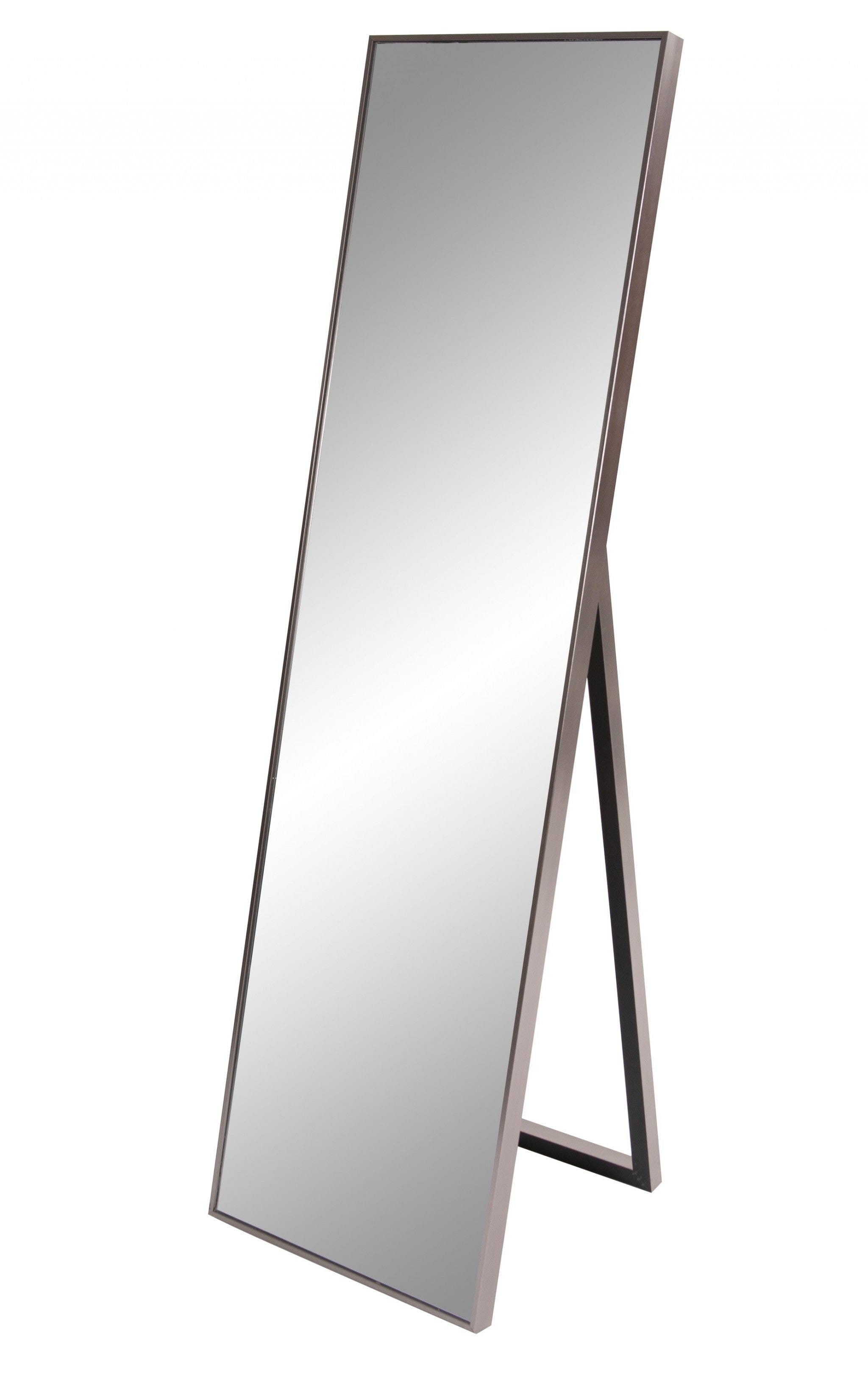 Sleek Brushed Brass Rectangular Full Length Standing Mirror - Homeroots