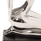 Modern Silver and Black Ustrasana Yoga Sculpture - Homeroots - Flyclothing LLC