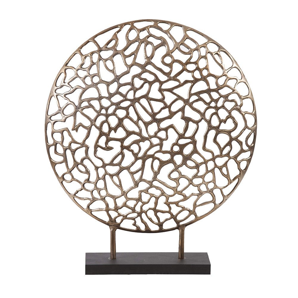 Bronze and Black Abstract Coral Sculpture - Homeroots