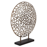 Bronze and Black Abstract Coral Sculpture - Homeroots