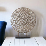 Bronze and Black Abstract Coral Sculpture - Homeroots