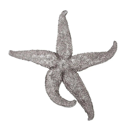 15' Silver Pewter Textured Starfish Wall Art Unframed Textual Art Wall Art - Homeroots - Flyclothing LLC