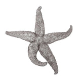 15' Silver Pewter Textured Starfish Wall Art Unframed Textual Art Wall Art - Homeroots