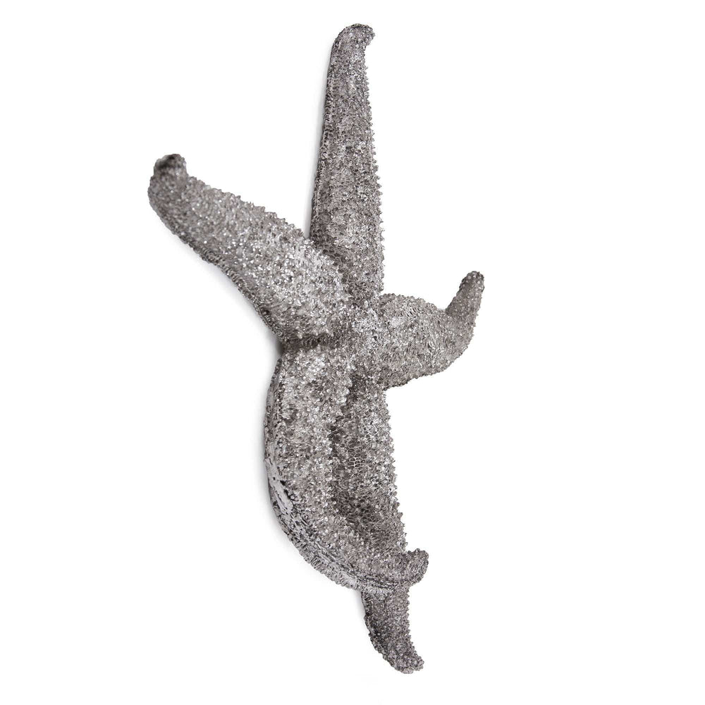 15' Silver Pewter Textured Starfish Wall Art Unframed Textual Art Wall Art - Homeroots - Flyclothing LLC