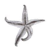 15' Silver Pewter Textured Starfish Wall Art Unframed Textual Art Wall Art - Homeroots