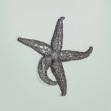 15' Silver Pewter Textured Starfish Wall Art Unframed Textual Art Wall Art - Homeroots