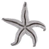 19" Silver Pewter Textured Starfish Wall Art - Homeroots