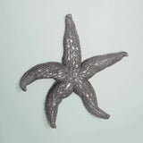 19" Silver Pewter Textured Starfish Wall Art - Homeroots