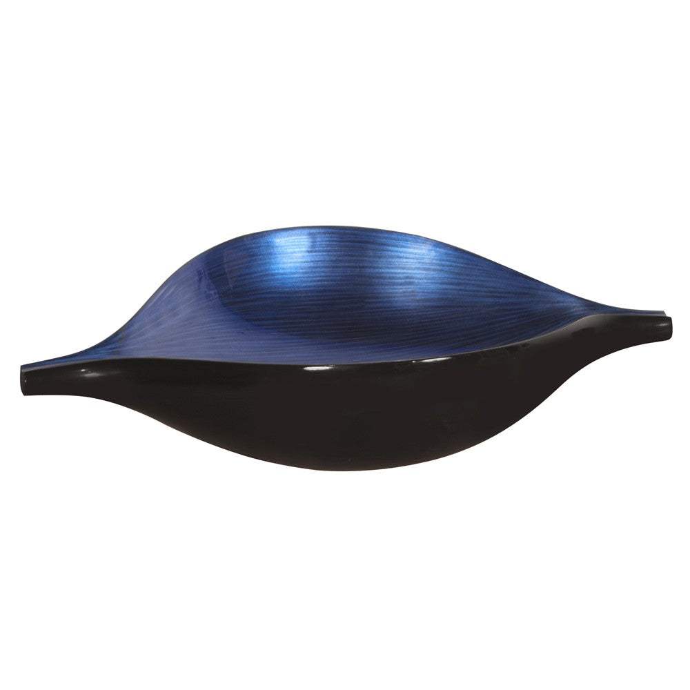 Sleek Blue and Black Lacquer Centerpiece Eye Bowl - Homeroots - Flyclothing LLC
