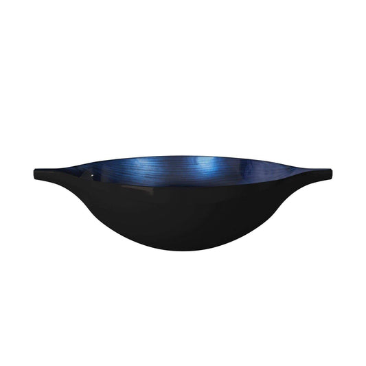 Sleek Blue and Black Lacquer Centerpiece Eye Bowl - Homeroots - Flyclothing LLC
