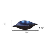 Sleek Blue and Black Lacquer Centerpiece Eye Bowl - Homeroots - Flyclothing LLC