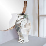 Beveled Mirrored Panel Curvy Tall Vase - Homeroots - Flyclothing LLC
