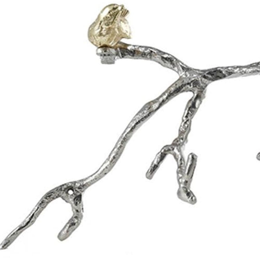 Silver and Gold Bird and Branch Wall Decor - Homeroots