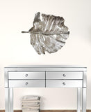 Set of 2 Shiny Silver Leaves Wall Art - Homeroots