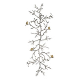 Modern 44" Silver Branch and Golden Birds Wall Art - Homeroots